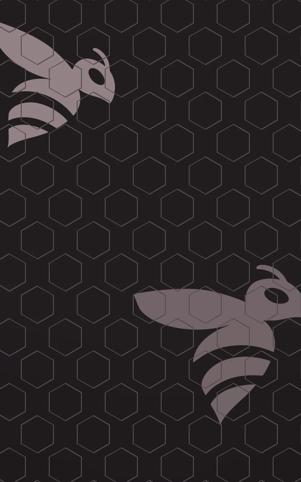 Fondo negro con textura de panal y abejas Beesiblex
