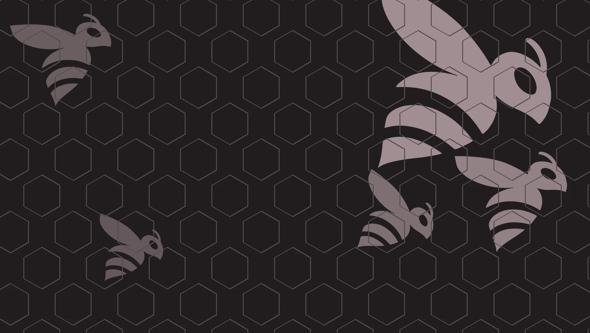 Enjambre de abejas Beesiblex sobre fondo de panal negro