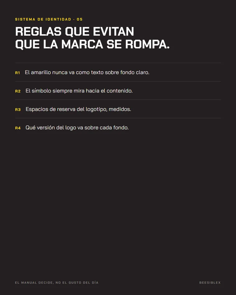 05 · Reglas de uso